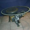 Elephant and frosted oval glass R1150
